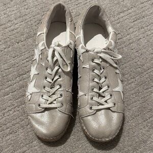 Marc Fisher Metallic Sneakers with Star Accents